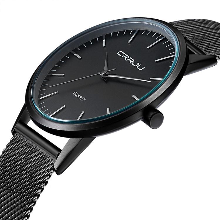 Armbandsur med stål- eller läderarmband – unisex