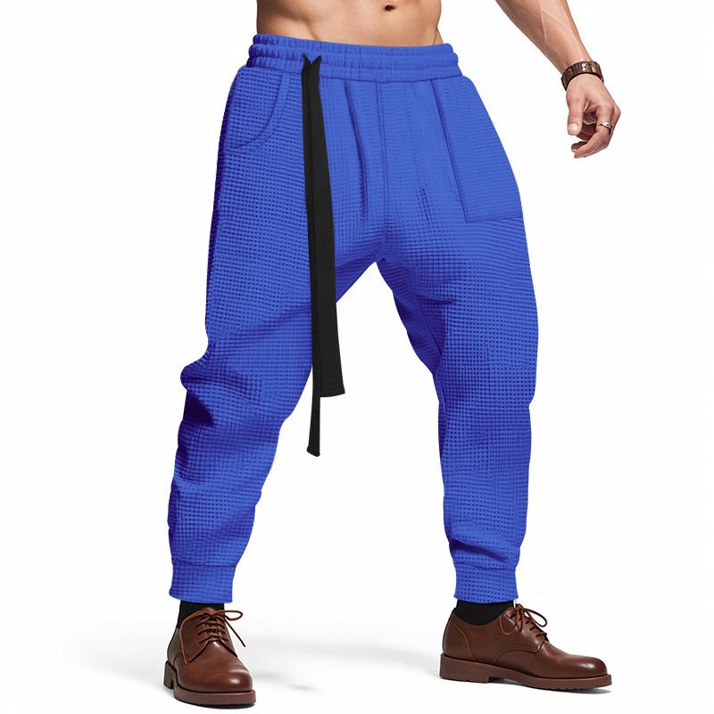 Joggingbyxor för herr i våffeltyg – streetwear