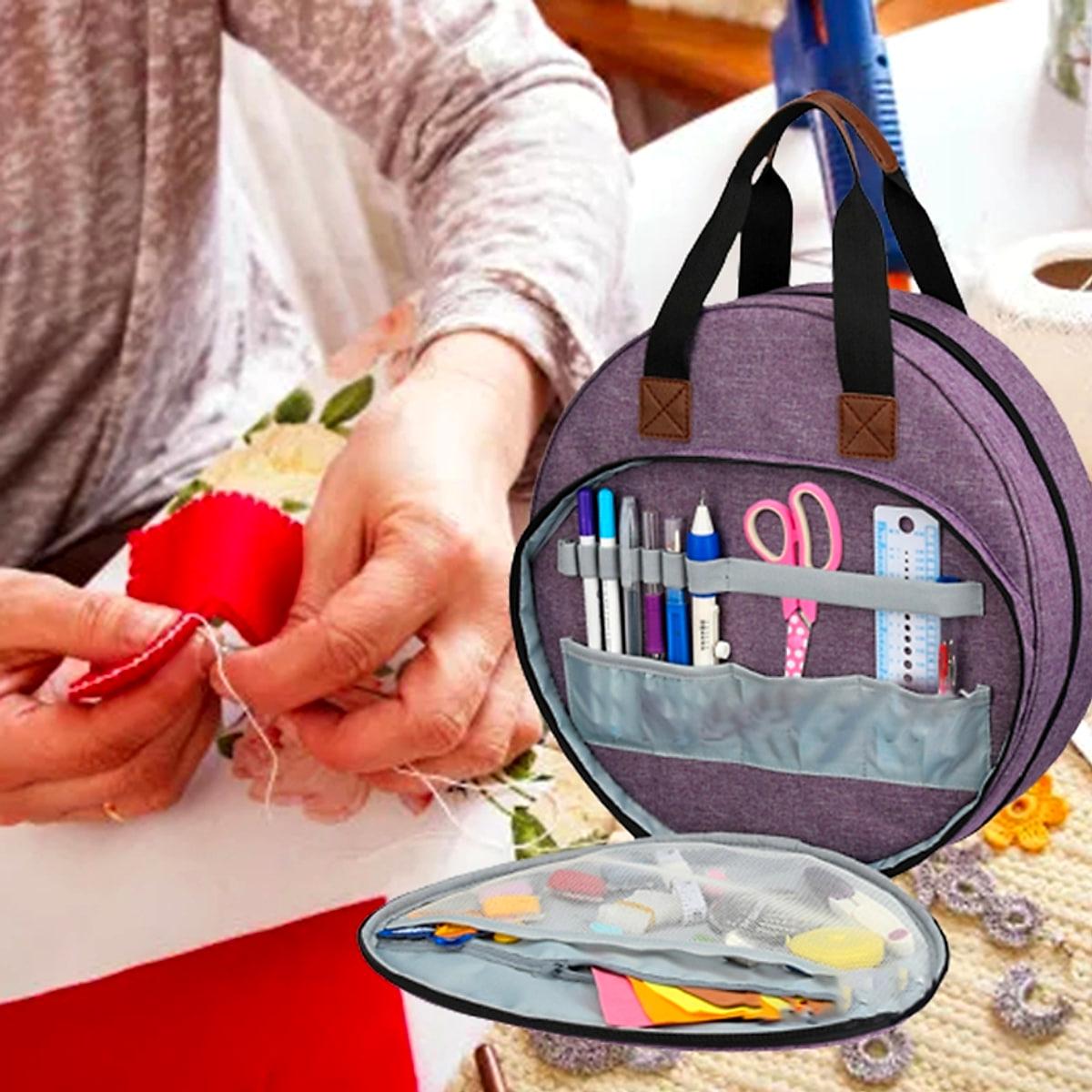 Förvaringsväska för broderi och handarbete – 32 × 30 cm