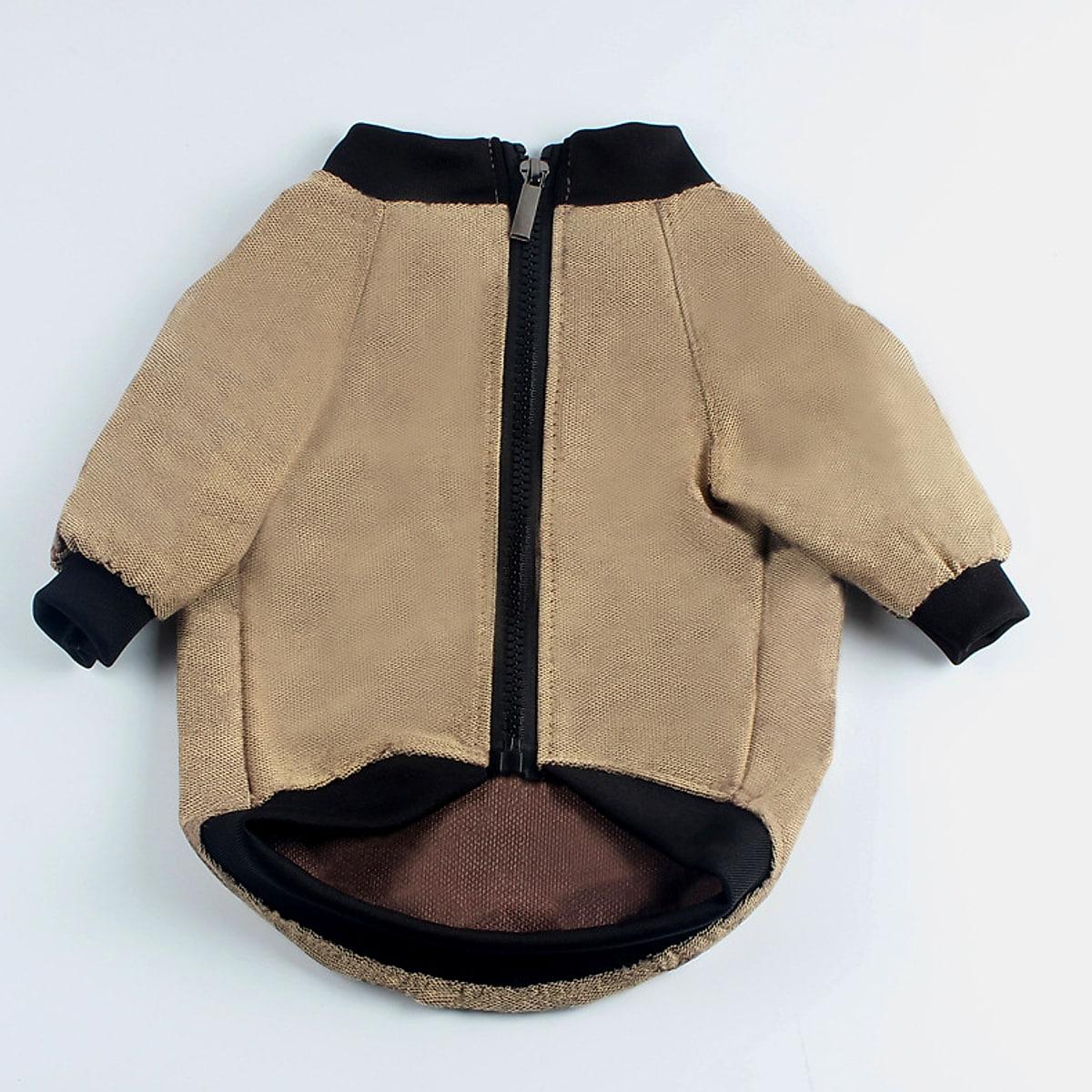 Varm vinterjacka för hund – khaki, S–2XL