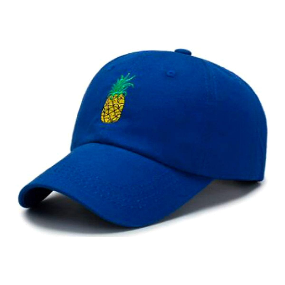 Keps med broderad ananas – justerbar, bomull