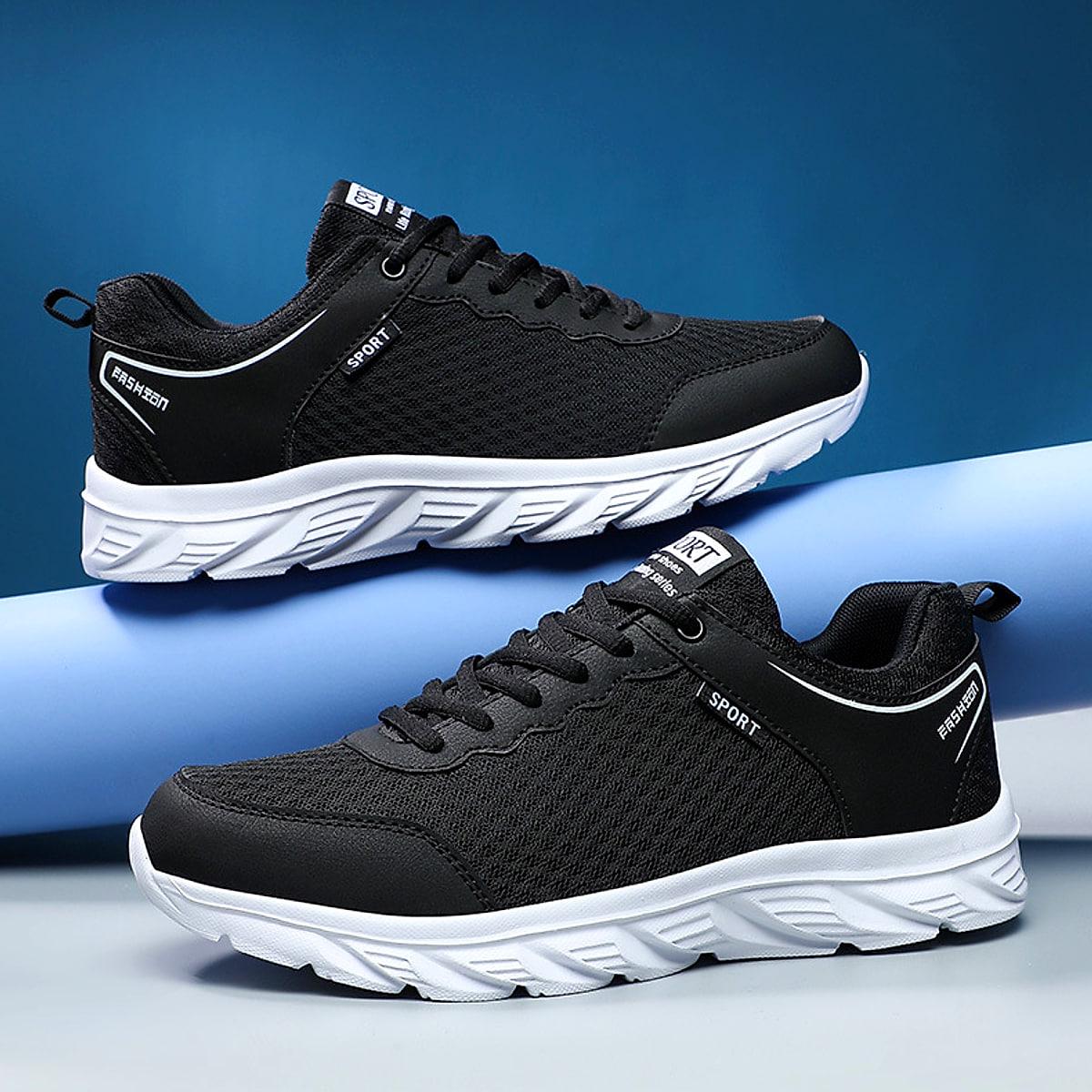Lätta sneakers i mesh för herr – storlek 39–46