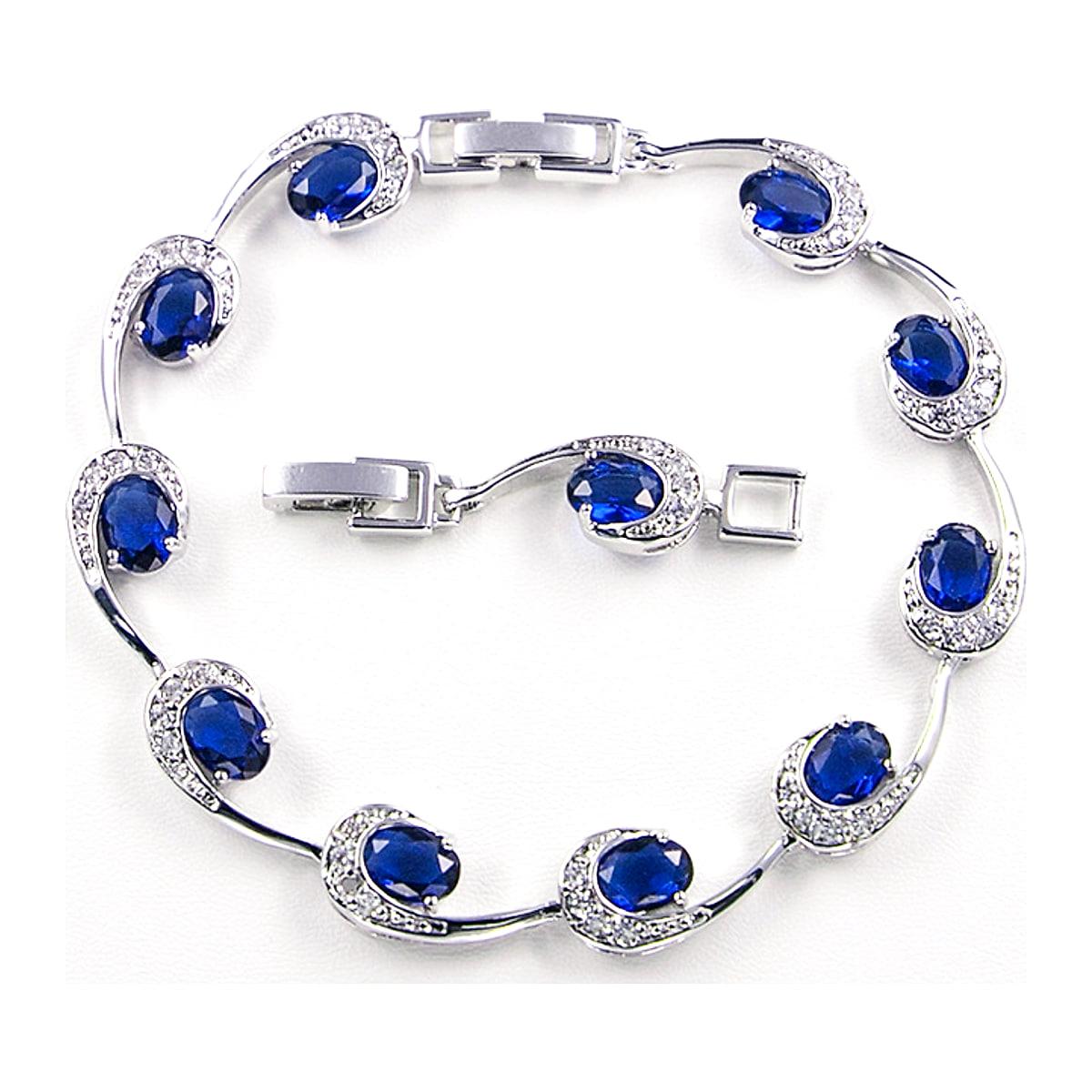 Armband med blå zirkoner – koppar