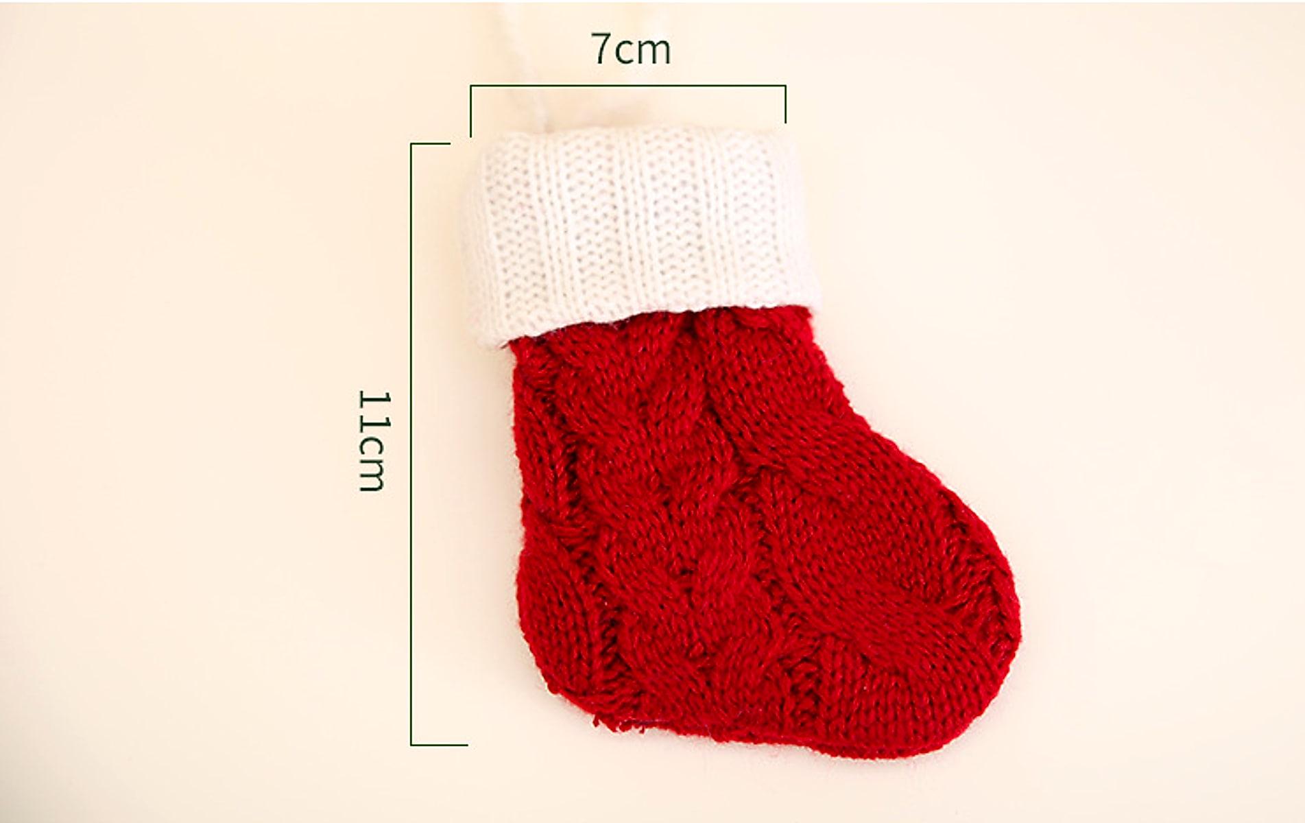 Stickad bestickficka formad som julstrumpa – 1, 2, 4 eller 6 st