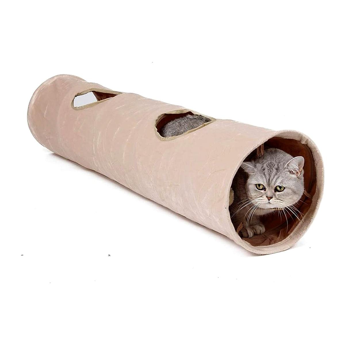 Kattunnel i sammet – lång tunnel, 25 × 120 cm