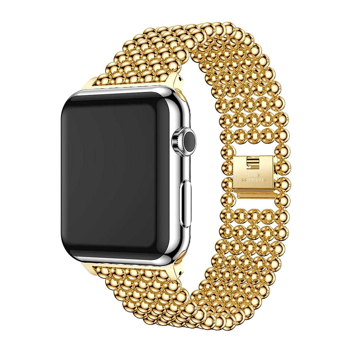 Metallarmband med pärlor – passar Apple Watch 38 eller 42 mm