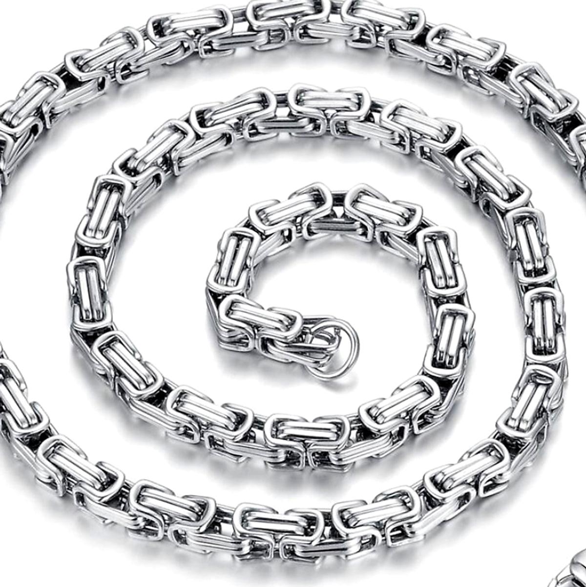 Halsband i rostfritt stål – kraftig kedja