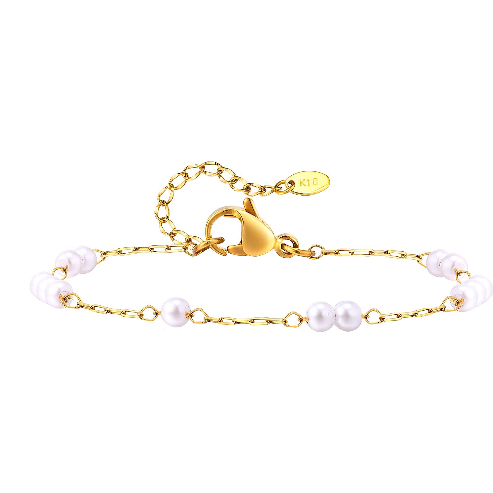 Armband med pärlor – 16 + 5 cm