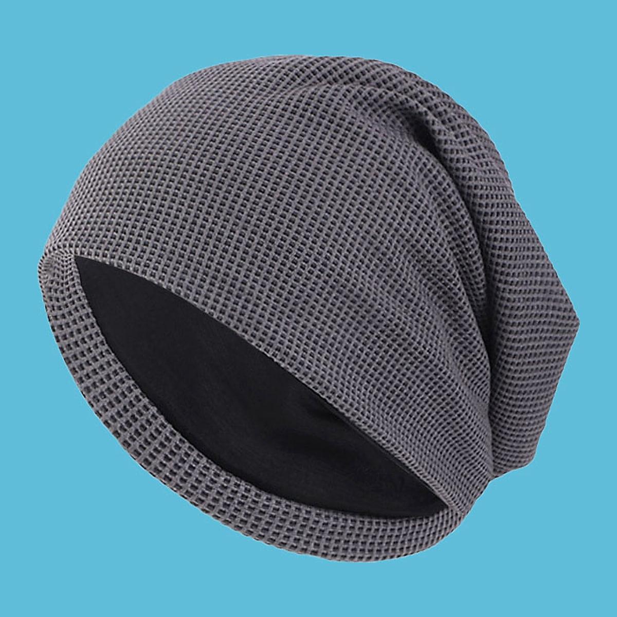 Mjuk slouchy mössa i bomull – dubbelt lager