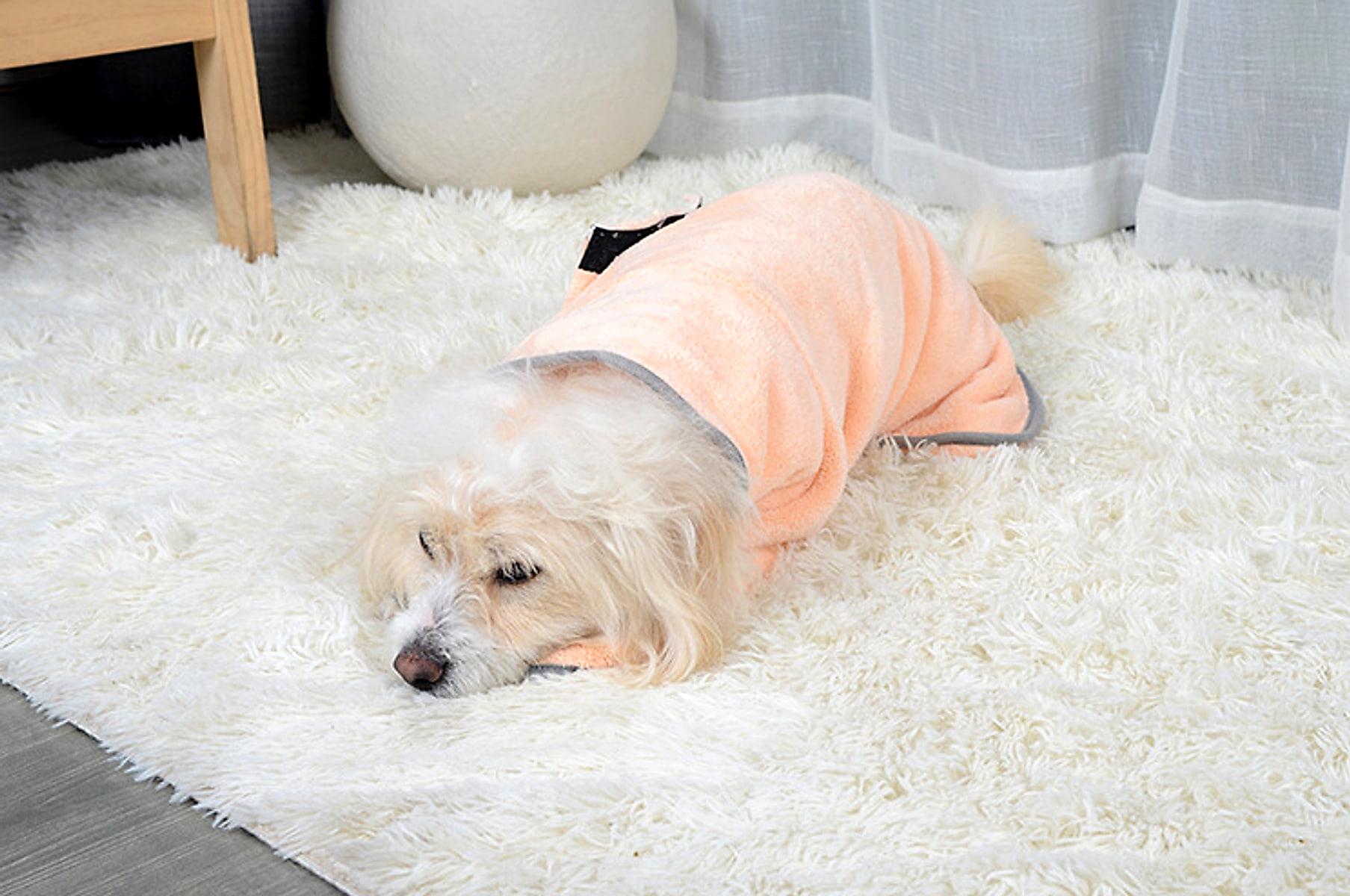 Badrock för hund och katt i mikrofiber – torkar snabbt