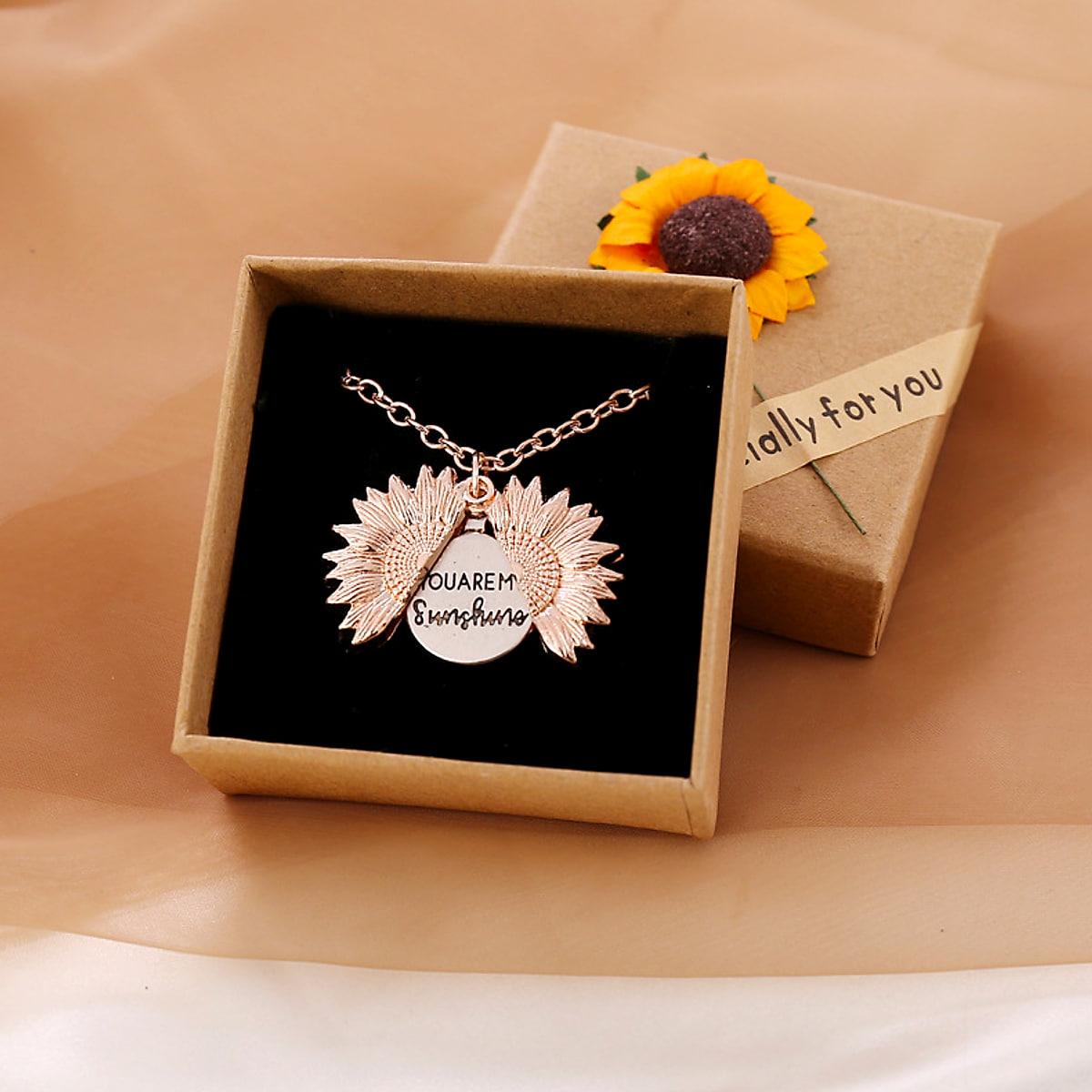 Halsband med solros och texten ”You are my sunshine”