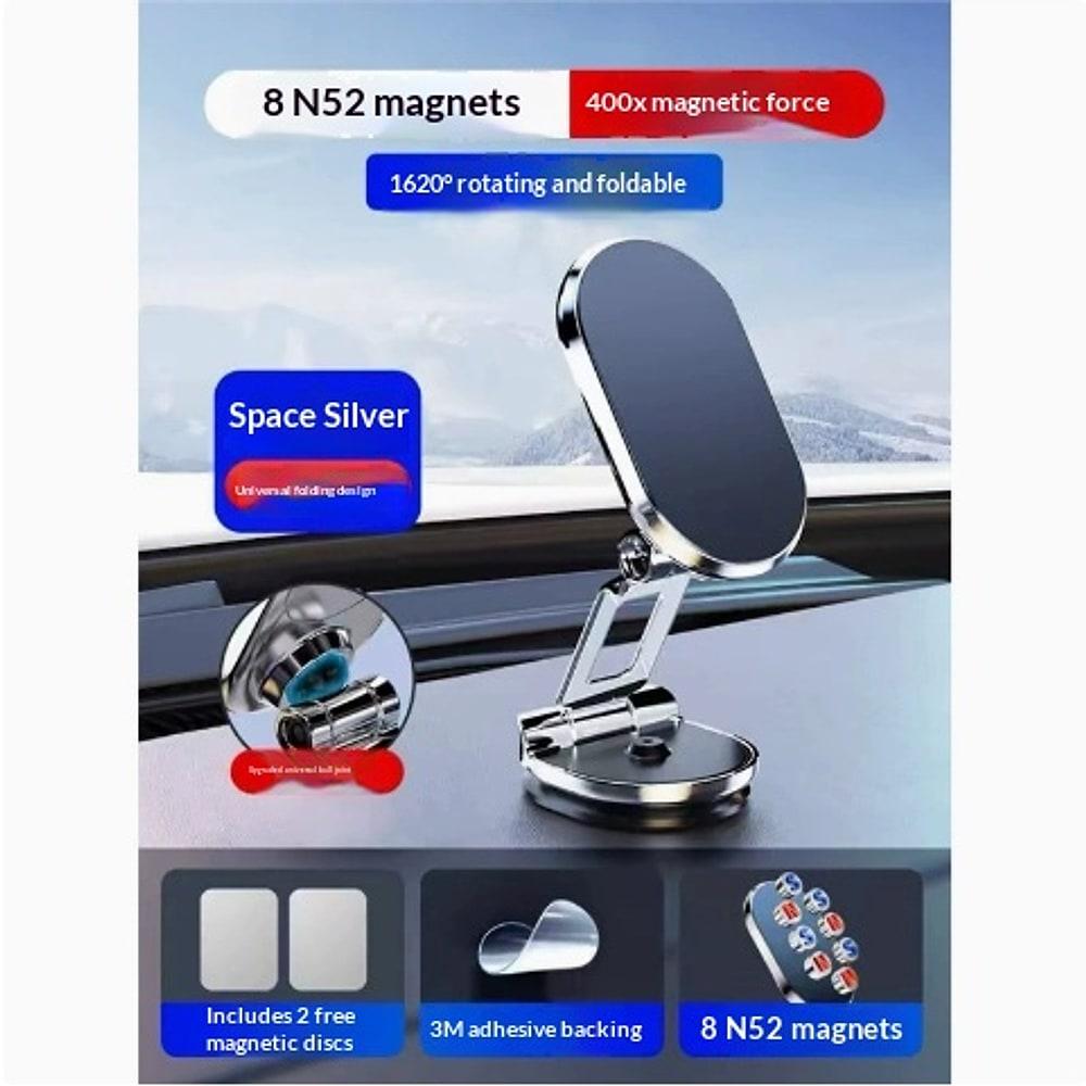 Magnetisk mobilhållare för bilen i metall – vridbar