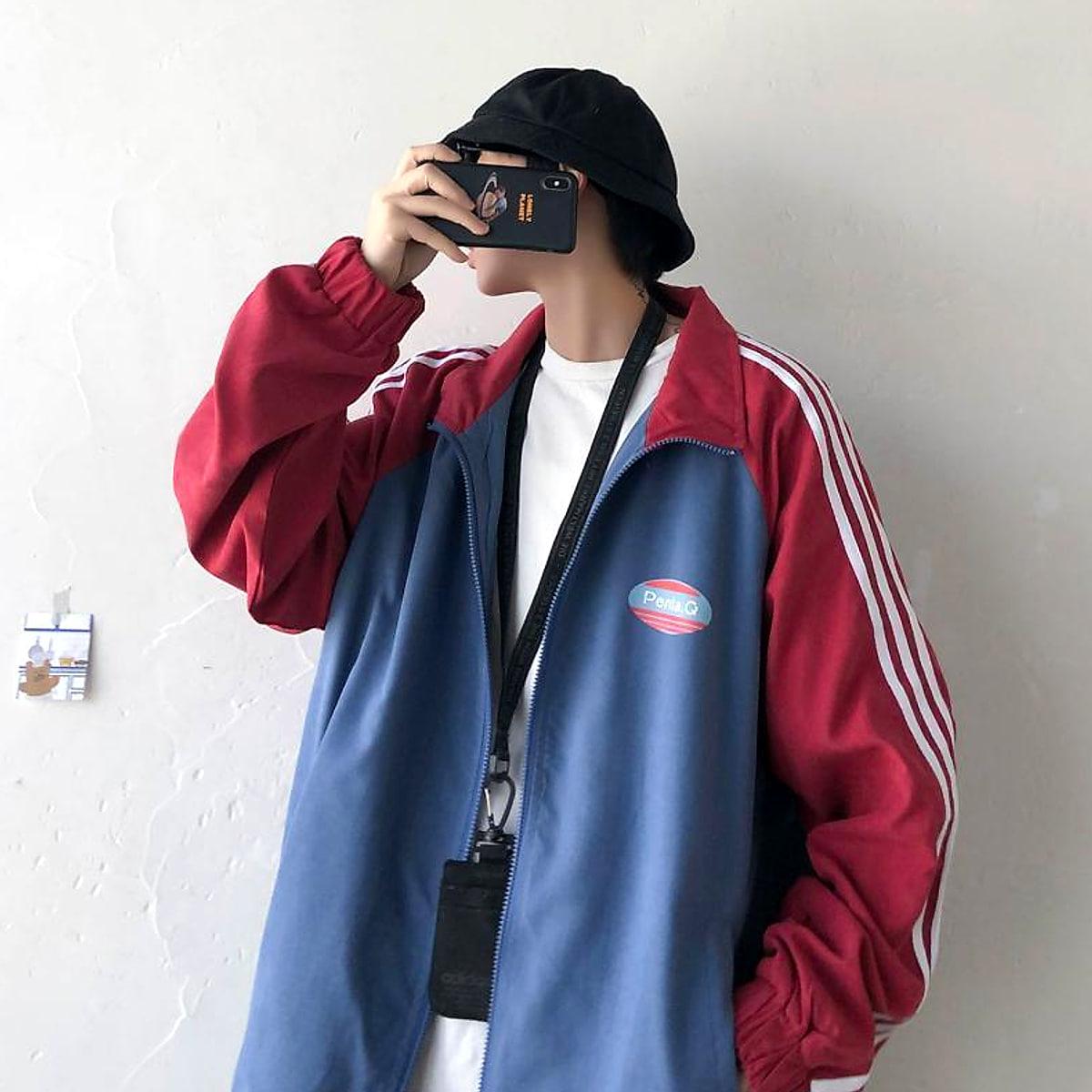 Höstjacka för herr i workwear-stil – lös passform