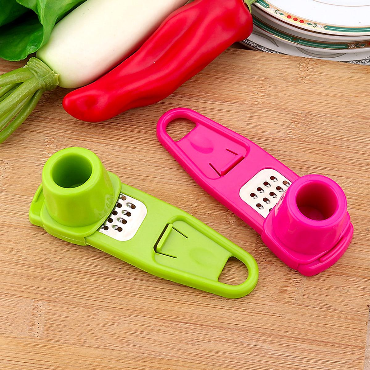 Vitlökspress i plast och rostfritt stål – 14 cm