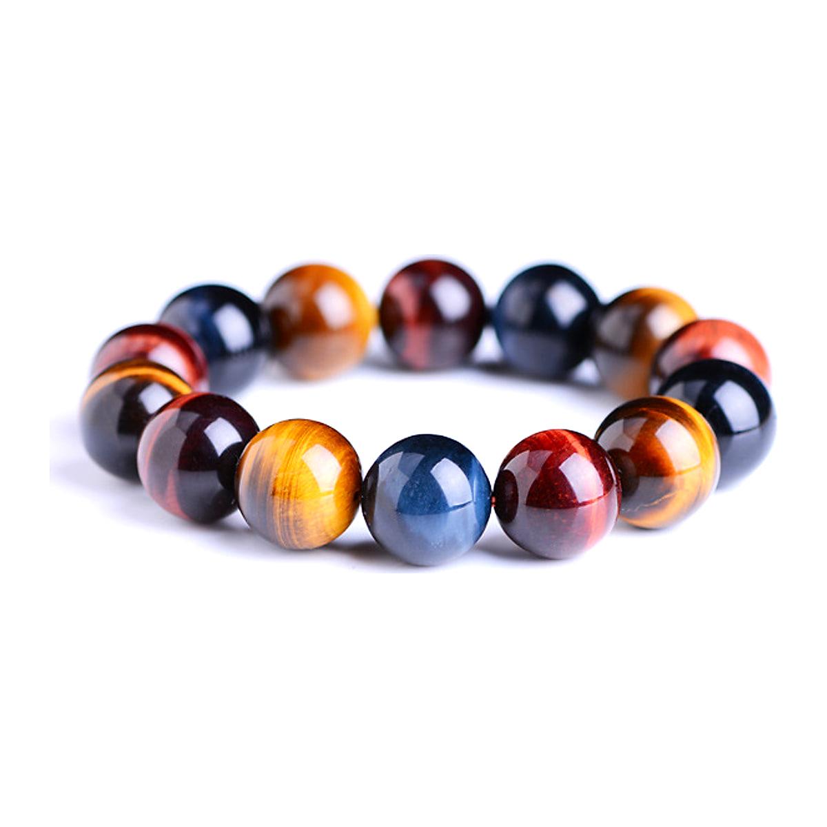 Armband med pärlor av tigeröga – 8–16 mm