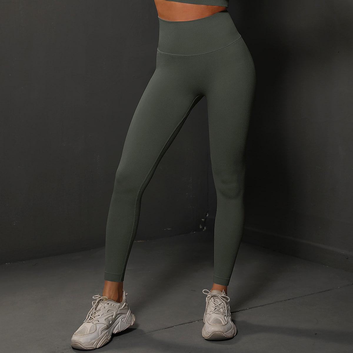 Sömlösa leggings med hög midja – yoga och träning