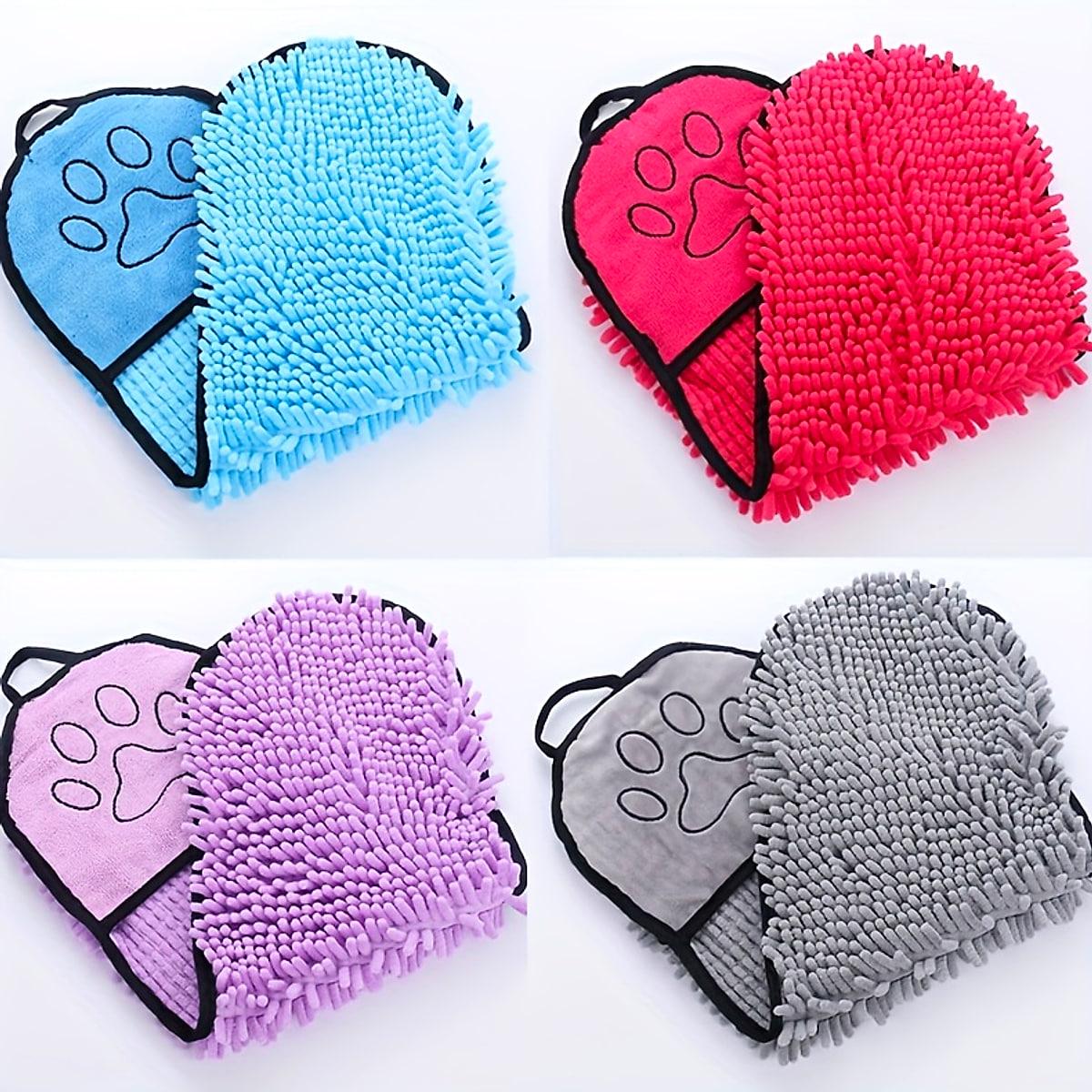 Hundhandduk i mikrofiber med fickor för händerna