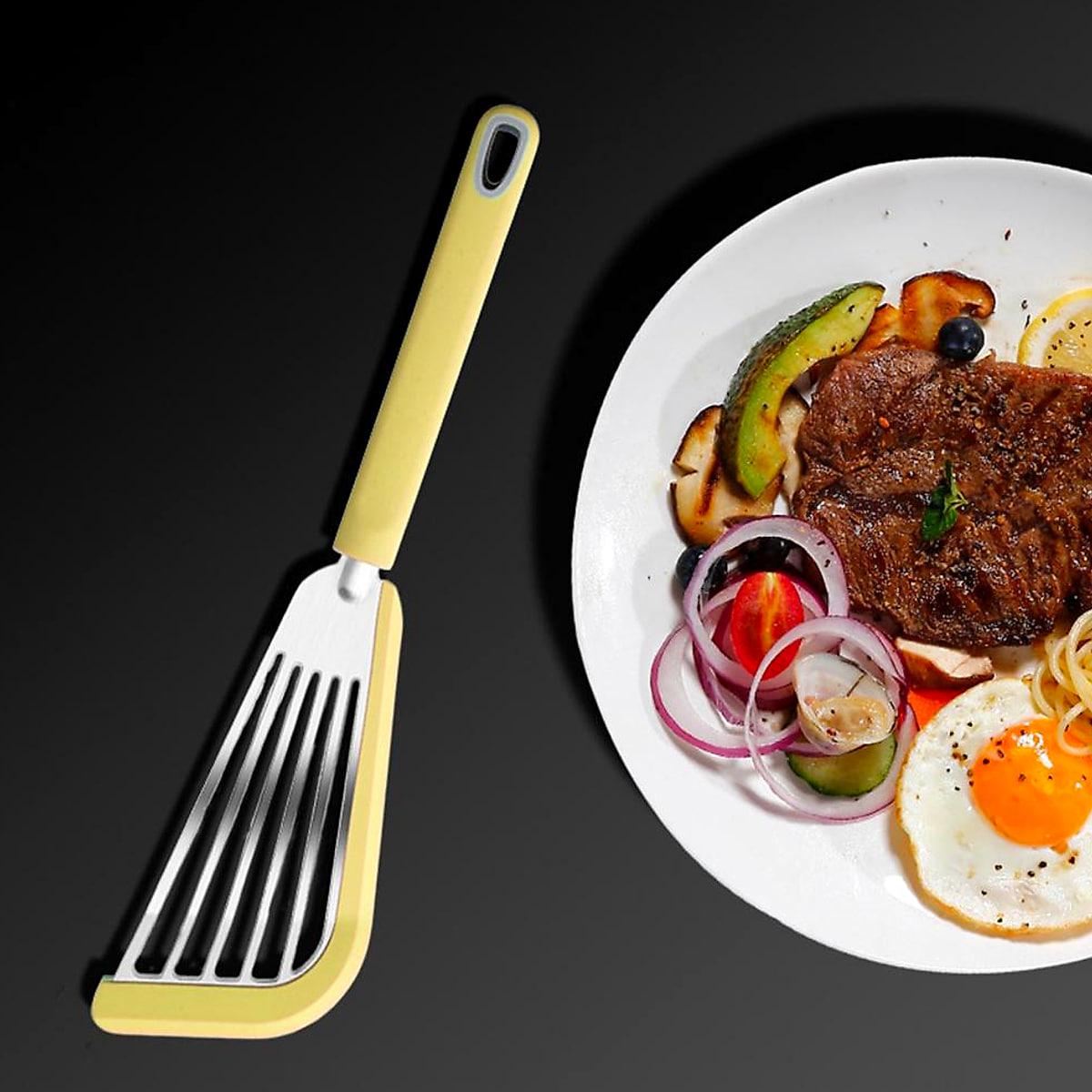 Stekspade i silikon med slitsar – för fisk, ägg och pannkakor
