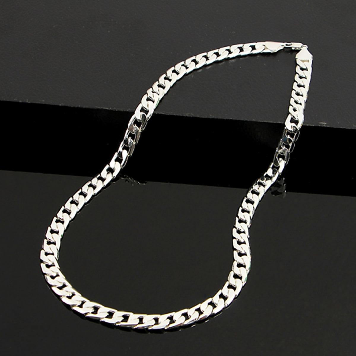Platt pansarkedja för herr – 60 cm × 10 mm