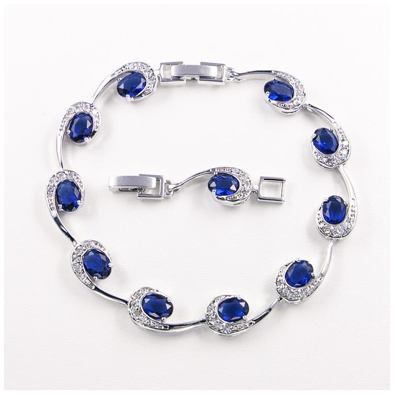 Armband med blå zirkoner – koppar