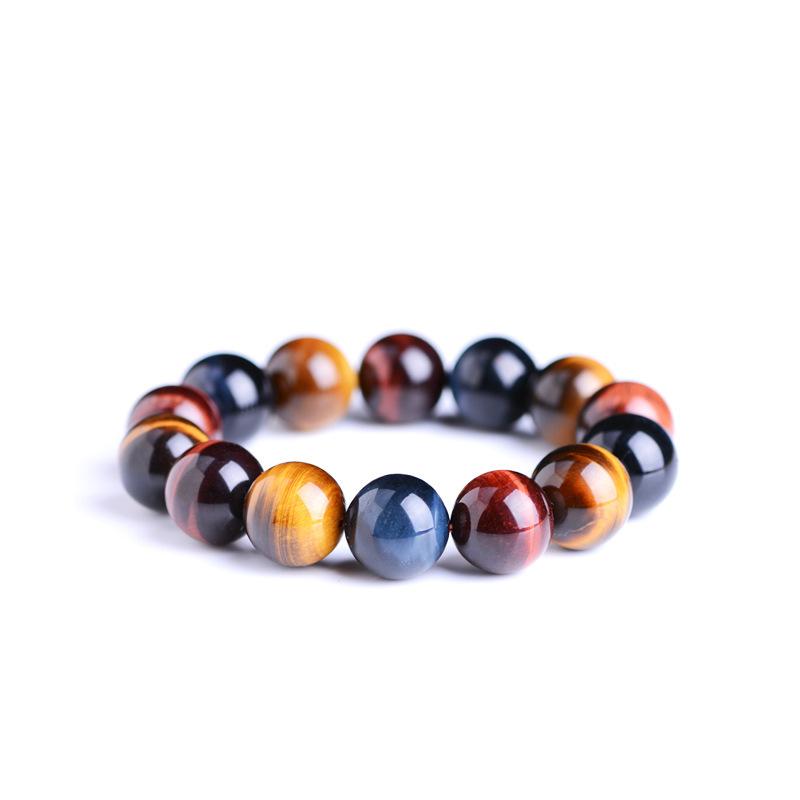 Armband med pärlor av tigeröga – 8–16 mm