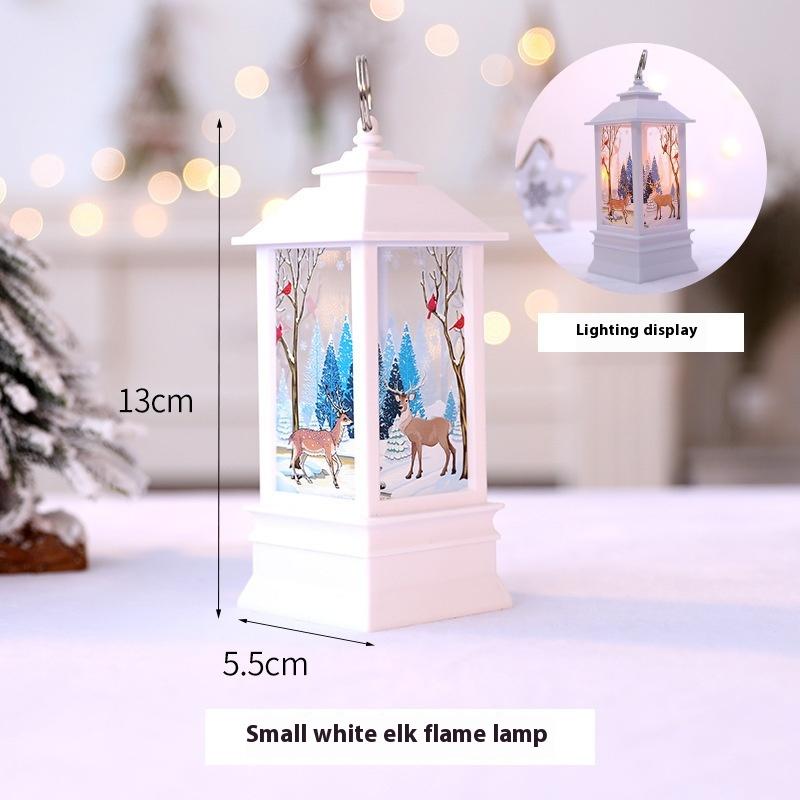 Batteridriven LED-lykta med tomte – mysig julbelysning