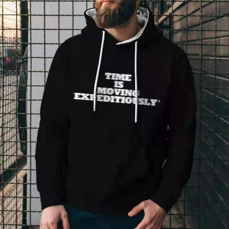 Enfärgad sweatshirt för herr – ledig passform