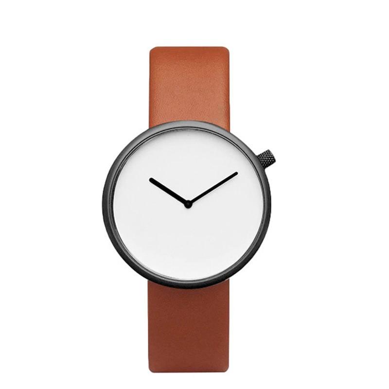 Enkel unisexklocka med 40 mm urtavla och armband i PU