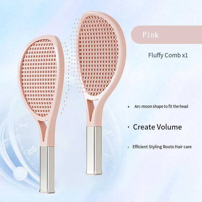 Hårborste som reder ut tovor – formad som ett tennisracket
