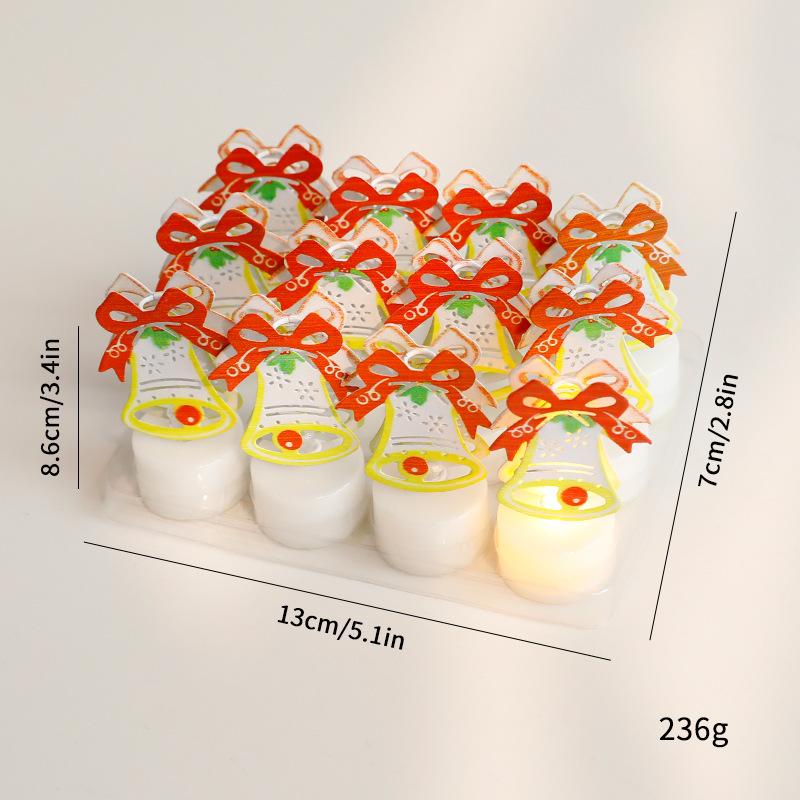 LED-ljus med julfigurer – tomte, snögubbe och gran