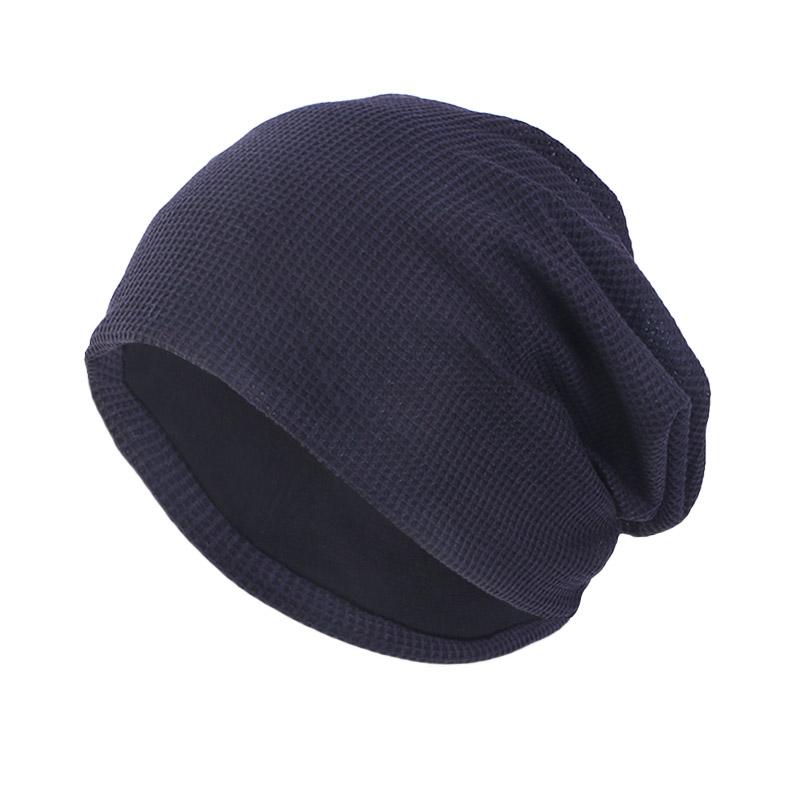 Mjuk slouchy mössa i bomull – dubbelt lager