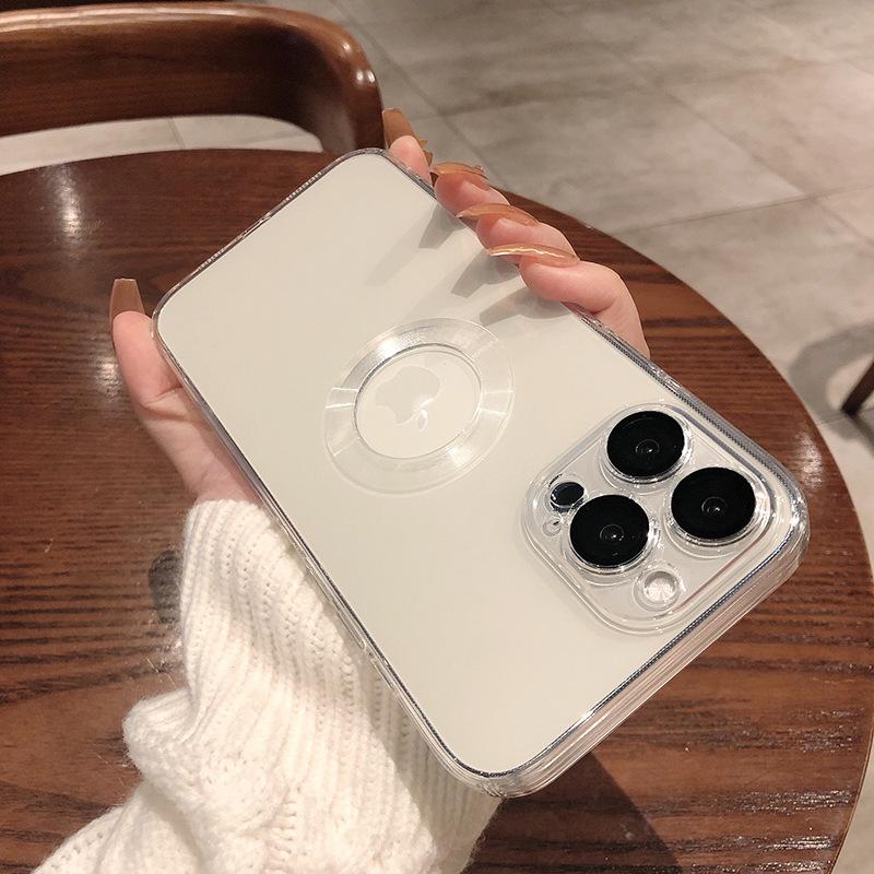 Mobilskal med kameraskydd till iPhone – metallic-kant