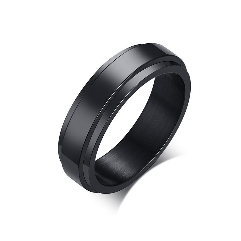 Ring i rostfritt stål med snurrande mittdel – unisex