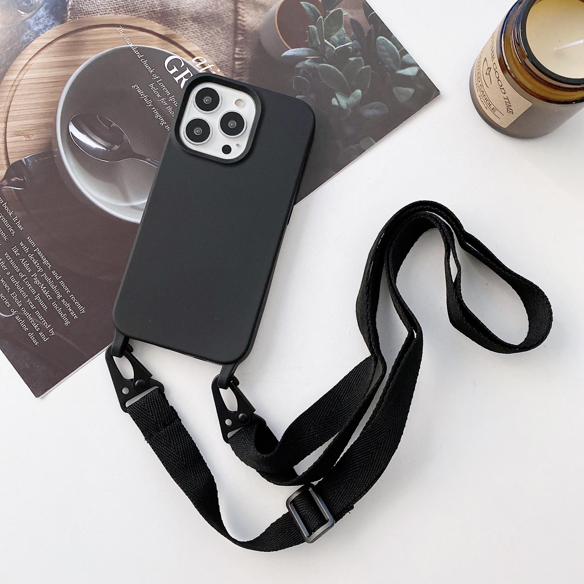Silikonskal med axelrem – passar iPhone 14 och 15