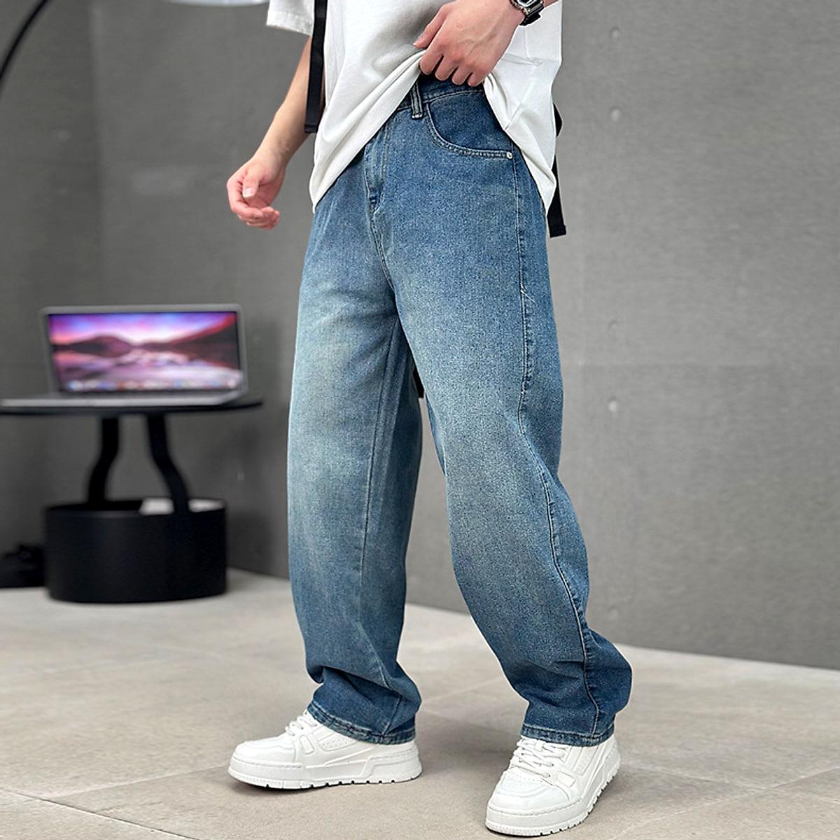 Vida jeans för herr med raka ben och fickor