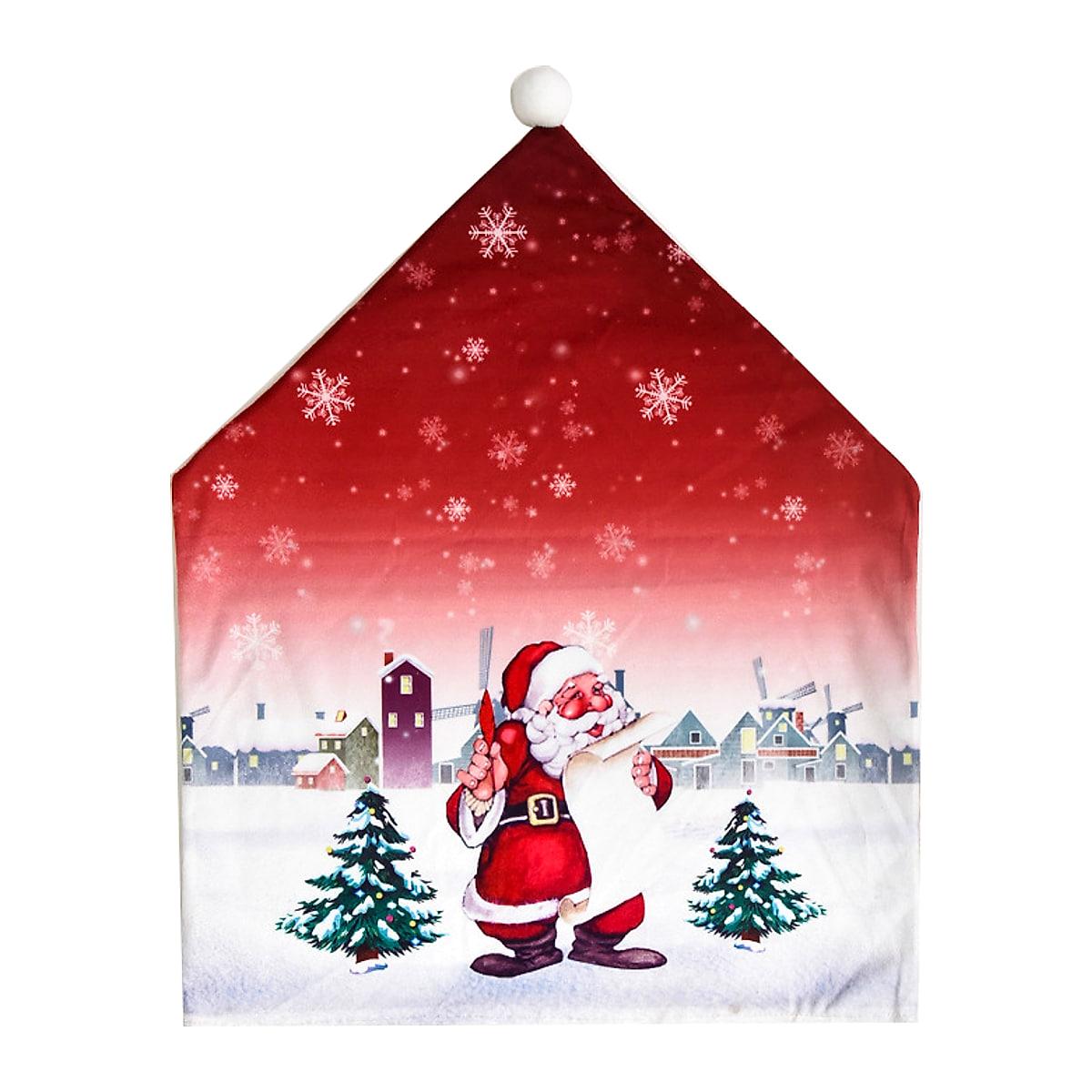 Stolsöverdrag med tryckt julmotiv – 61 × 47 cm