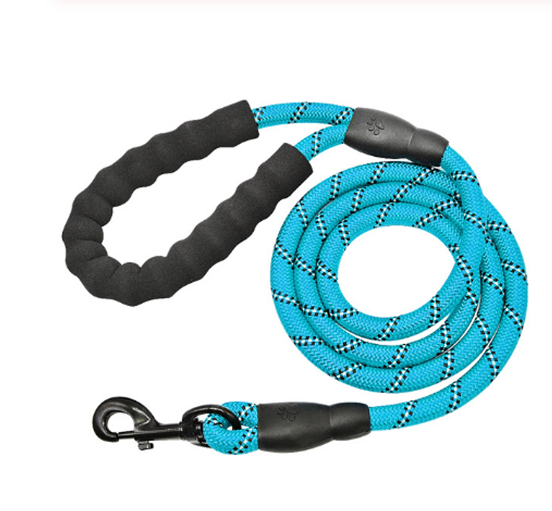 Reflexkoppel i nylon med mjukt handtag
