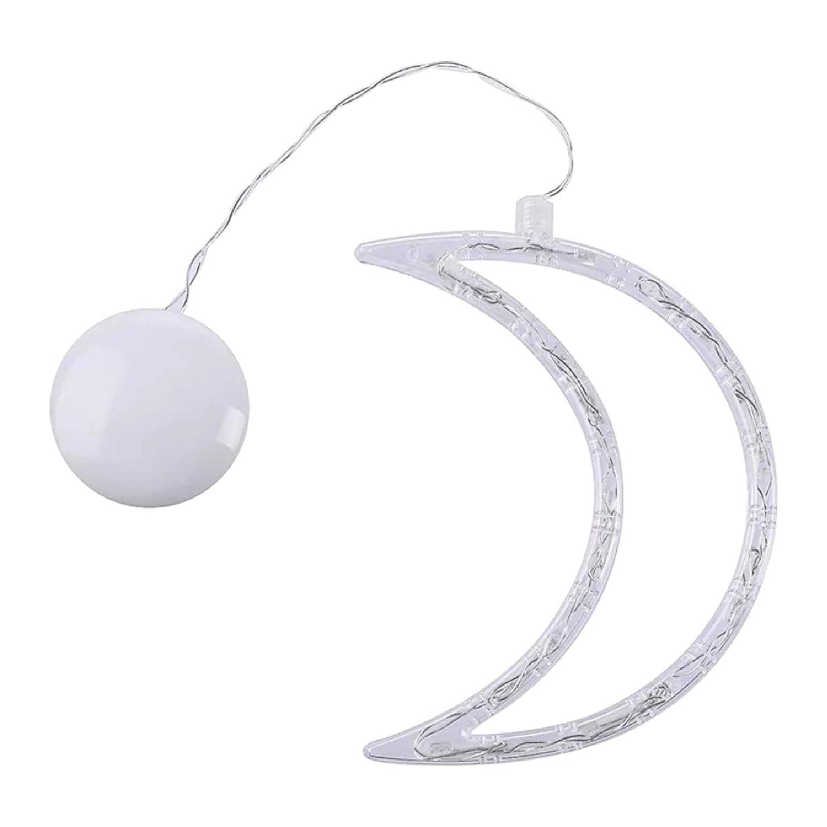 Batteridriven LED-dekoration med sugkopp – jul och fönster