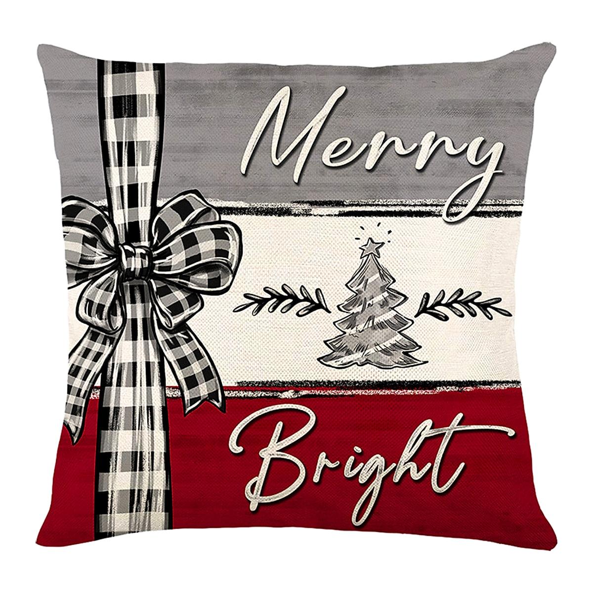 Kuddfodral med julmotiv – 4 st, 45 × 45 cm