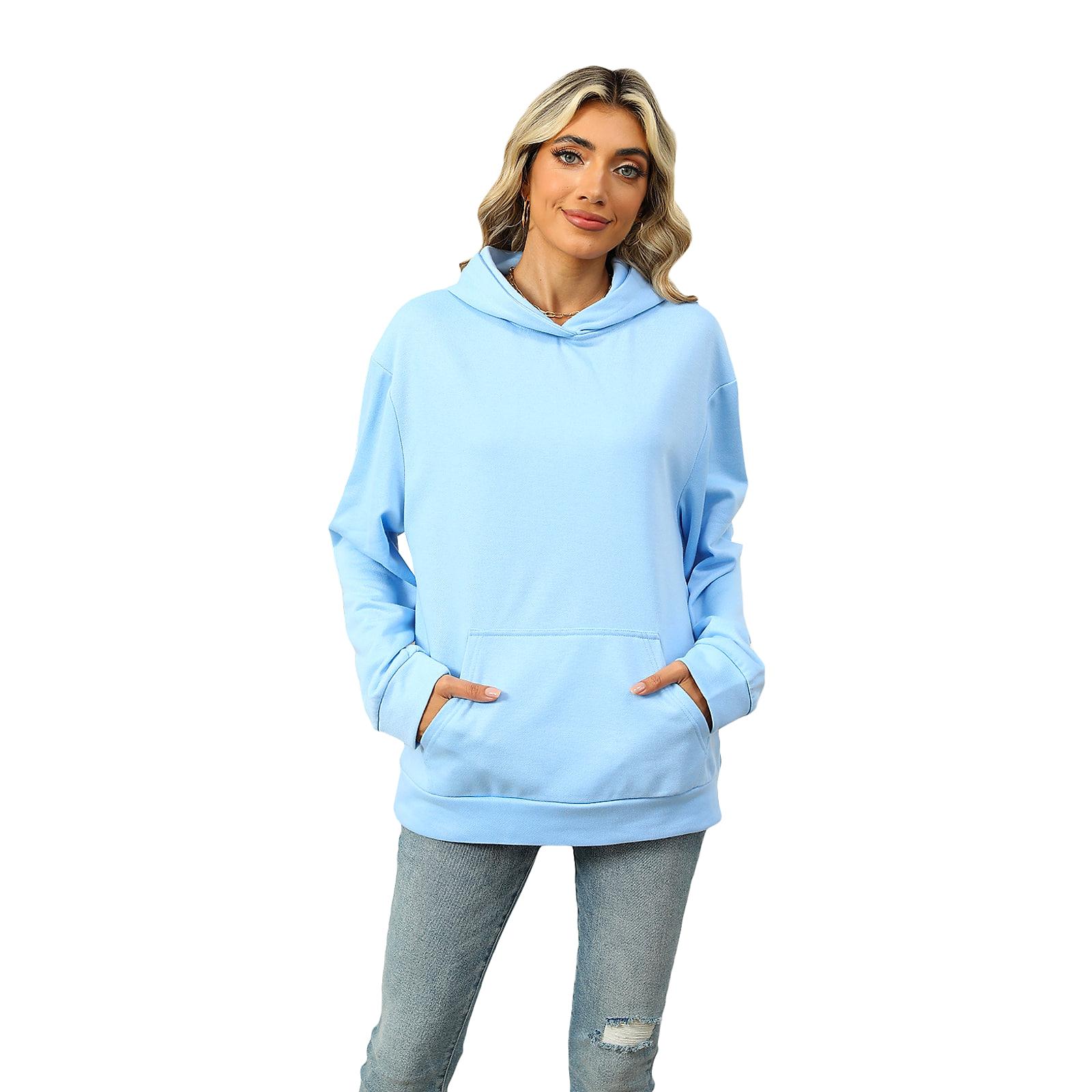Lös hoodie för dam med stor ficka